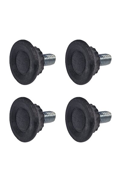 flores Picior de mobilier Ø 28 mm, filet M8 x 12 mm, negru, 4 bucăți / set