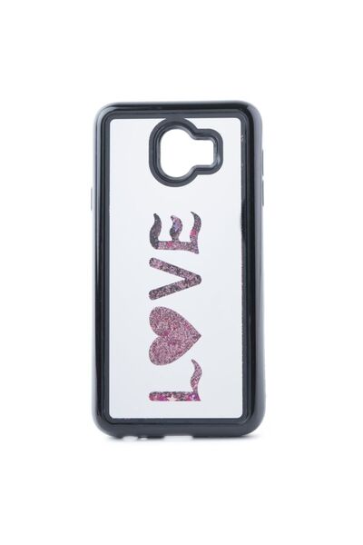 VENNUS Θήκη Καθρέφτης Νερού με Γκλίτερ Αγάπη (Samsung Galaxy J4 2018)