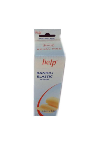 ROVAL MED Stretchy Bandage with Clips, 15cm x 4.5m