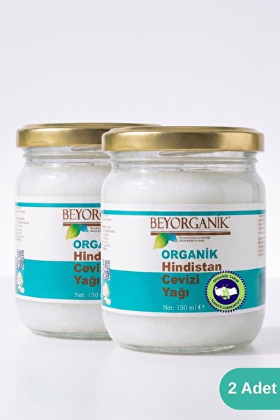 BEYORGANİK Organik Hindistan Cevizi Yağı 150ml (Soğuk Sıkım) x2 Adet