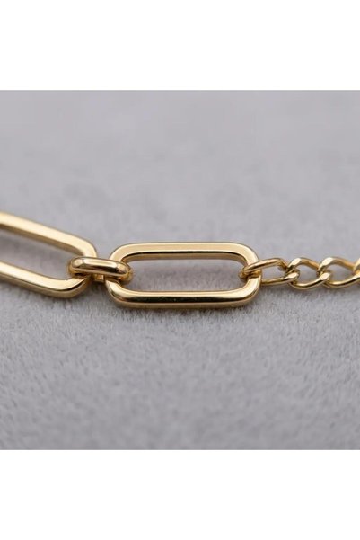 ZEY Steel Chain Bracelet Gold Color Thick Ring Chain Women's Bracelet