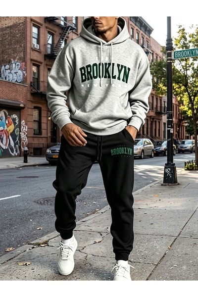 WOODROFFE Unisex Brooklyn Oversize Hooded Tracksuit Set Loose Fit