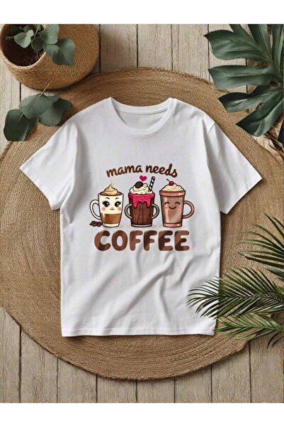 2BIR Men's Vintage Coffee T-Shirt, "Mom Needs Coffee" Funny Text, Cartoon Cup...