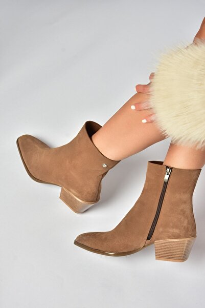 Fox Shoes Z654037561 Γυναικείες μπότες Western με χαμηλό τακούνι από γνήσιο δ...