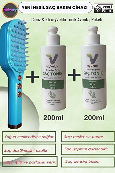 Velda Tech Haircry Buharlı Işık Terapili Saç Bakım Cihazı Evse 10 DK Saç Bakımı