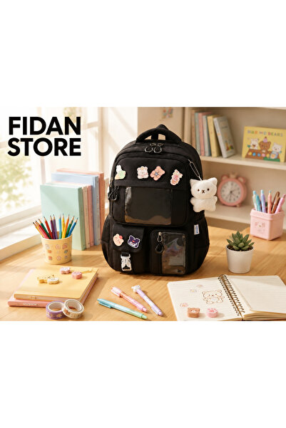 Fidanx Schoolbag Korean Style with Accessories Girls Boys Primary Middle Scho...