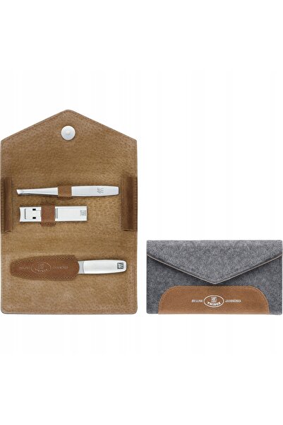 ZWILLING Twinox Travel Kit, husă din pâslă gri, 3 piese