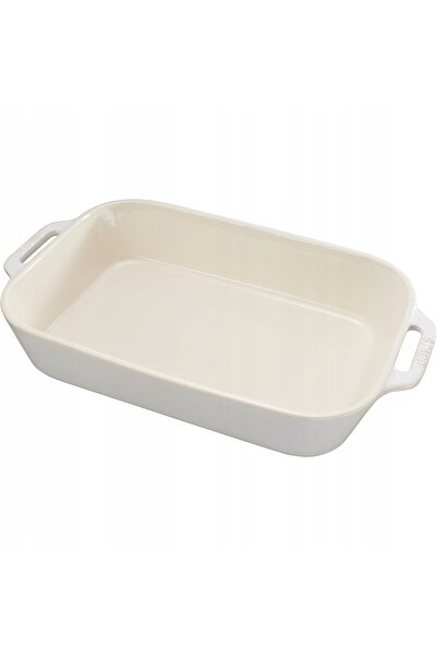 STAUB Set de gătit din 3 boluri dreptunghiulare, albe, FRANCE Original