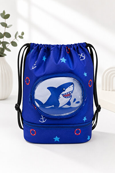Generic Brand Rucsac Premium pentru Copii, Înot și Plajă, Model Rechin, Compa...