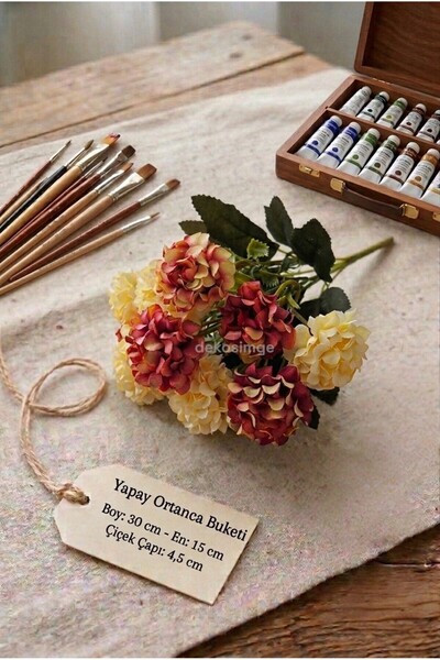 Dekosimge Artificial Hydrangea Bouquet 30 cm Arrangement Garnish