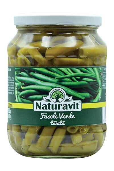 Naturavit Conserva fasole verde păstăi tăiată, borcan sticla 720ml