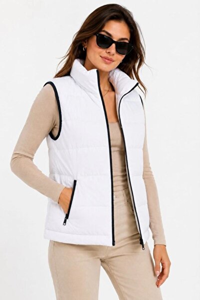 Mariposa Secret Women's Inflatable Vest with Zipper, Outer Pocket, Inner Pock...