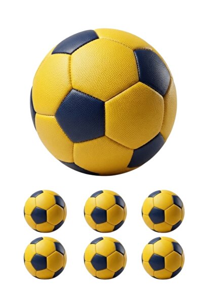 telaşe memuru Sarı Lacivert Taraftar Futbol Topu Pasta Süsü - Yenilebilir Pas...