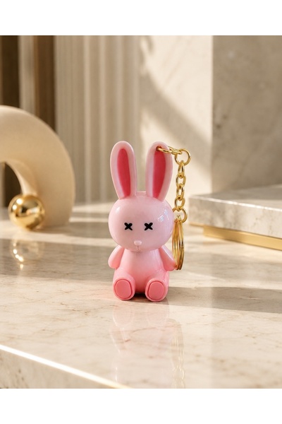 KILIF HOUSE Rabbit Figured Moisturizing and Shine-Enhancing Lip Gloss Keychain