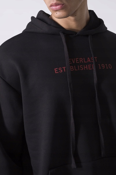 EVERLAST Hanorac streetwear pentru bărbați negru/roșu XL