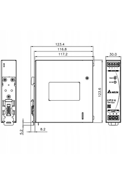 DELTA ELECTRONİCS Sursă de alimentare pe șină DIN 24V 5A 120W, Transformator ...