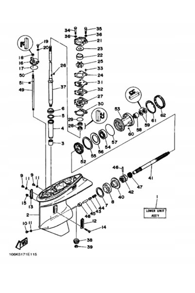 Yamaha Carcasă pompă de apă 688-45215-02