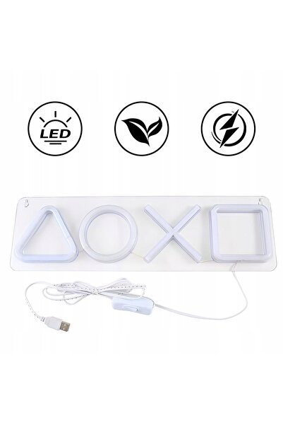 NO BRAND NEON PENTRU PERETE LED PE USB LAMPĂ DE NOAPTE PAD DE JOC GAMEPAD DEC...