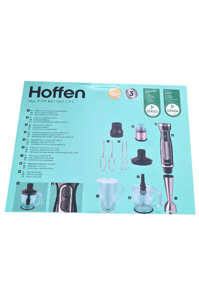NO BRAND Hoffen HB-5512 Blender de mână 4 în 1, putere 1200 W