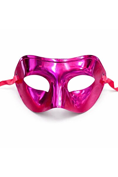pınaxar Metallic shiny party mask pink color 16x7 cm