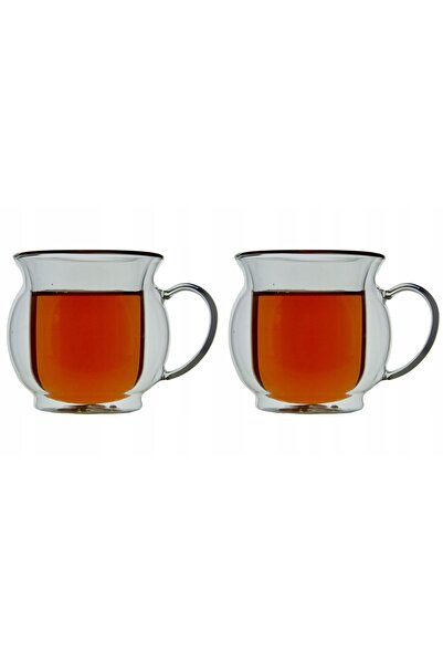 MPLCO CĂNIȚĂ PENTRU CAFEA CEAI GRANITA 250 ML CU PERETE DUBLU 2 BUCĂȚI SET