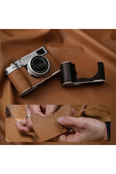 PgyTech Husă din piele pentru Fuji X100VI (Negru Miez de Noapte)