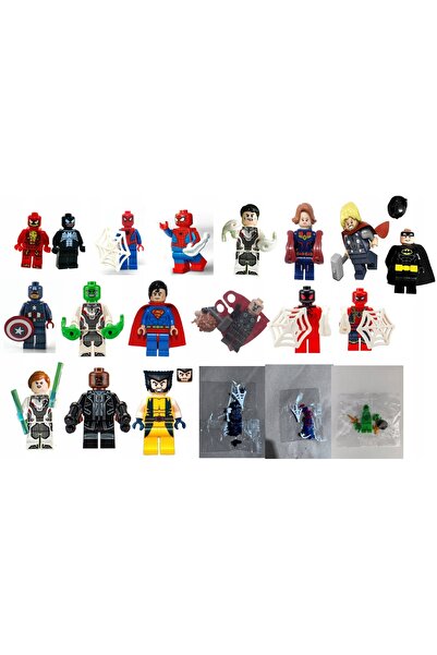 NO BRAND 20 BUCĂȚI - FIGURI DECORATIVE AVENGERS MARVEL, PERSONAJE CAZENE, MOD...