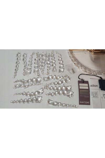 NO BRAND Aplică de perete aurie cu strasuri glamour semicerc Maytoni