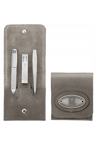 ZWILLING Set de manichiură TWINOX - taupe, husă din piele, 3 piese