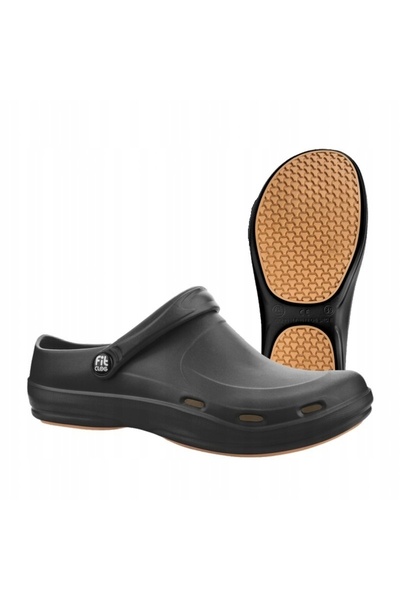 NO BRAND Saboți medicali din spumă Fitclog Basic, negri, mărimea 39, testați,...