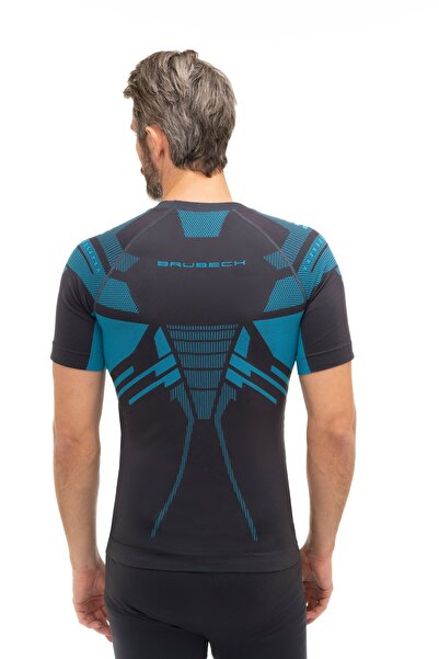 Brubeck Tricou bărbătesc termoactiv DRY grafit/albastru XL