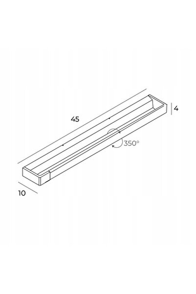 NO BRAND Aplică de perete LED Maxlight FLINK 12W alb IP44 45cm reglabilă
