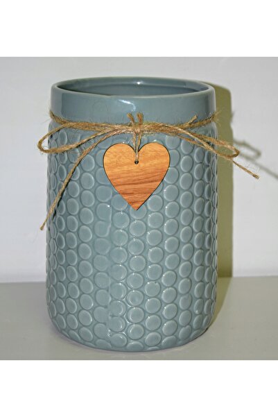 NO BRAND Vază ceramică albastră 20cm