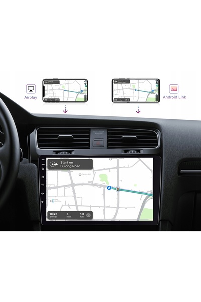 NO BRAND Radio auto 2 DIN Android CarPlay WiFi FM RDS GPS 9 inch 6GB RAM