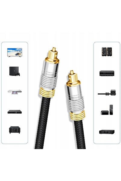 NO BRAND Cablu optic audio TOSLINK HQ SPDIF digital din fibră optică 3m