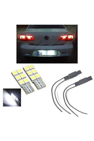 Fardoktoru Vw Passat B7 Beyaz Led Plaka Aydınlatma Ampul Seti T10 W5w Uyumlu