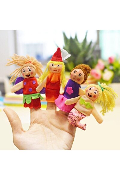 Tam12 Set of 4 Finger Puppet Baby Kids Game Fairy Tale Visual Narrative Intel...