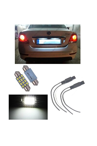 Fardoktoru Fıat Linea Makyajlı Kasa Led Plaka Ampulü + Canbus Dekoder Seti