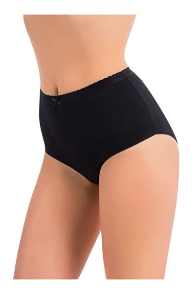 Bestin Chiloți de lux Drm bumbac negru pieptănat cu talie înaltă pentru femei, 5 piese