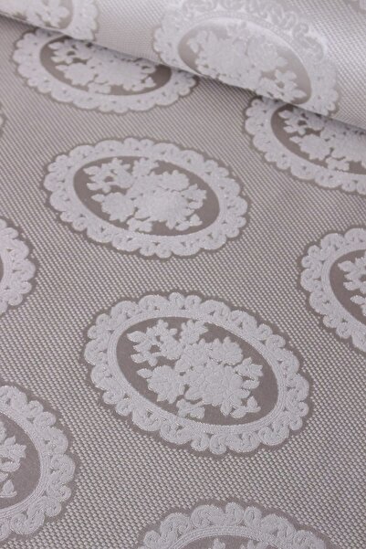 Çahan Gri English Home Desenli Şönil Pikelik Kumaş