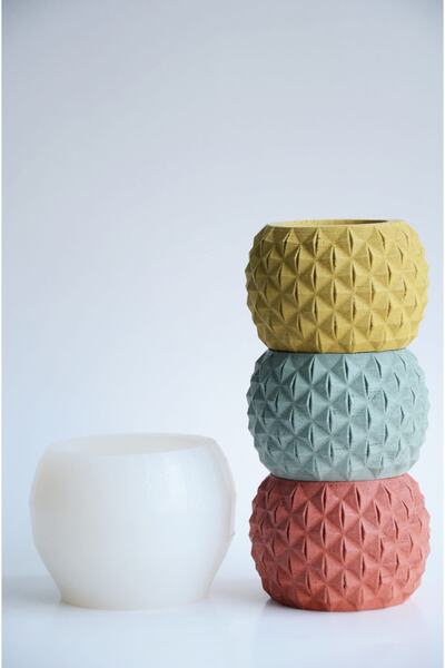 beton saksı Ananas Saksı Silikon Kalıbı