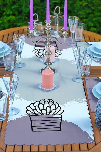 Realhomes Set 4+1 Heart & Cactus Special Design American Service & Runner