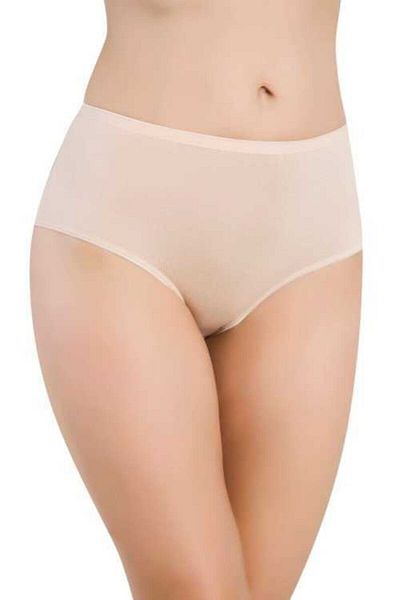 Bestin Γυναικείο μπεζ εσώρουχο 2 συσκευασιών Bamboo Skin Color Plus Size Bato ψηλόμεσο εσώρουχο