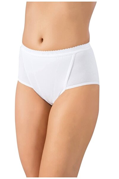 Bestin Chiloți albi, confortabili, din bumbac, Bato, cu talie înaltă