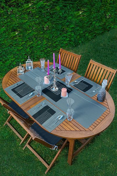 Realhomes 4+1 Light Smoked Color Onedraw Illustrated American Service & Runner Set