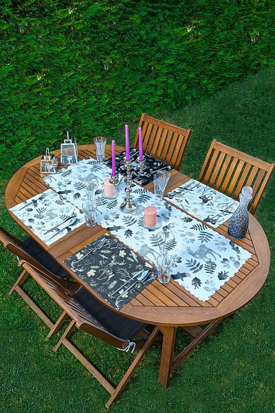 Realhomes 4 + 1 Cerb argintiu Design American Service & Runner Set