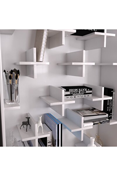 PASİFİC HOME Beyaz Plus Big Kitaplık Artı Raflı