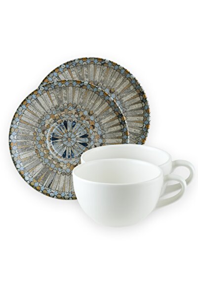 Bonna طقم فناجين قهوة لوكا فسيفساء مكون من قطعتين