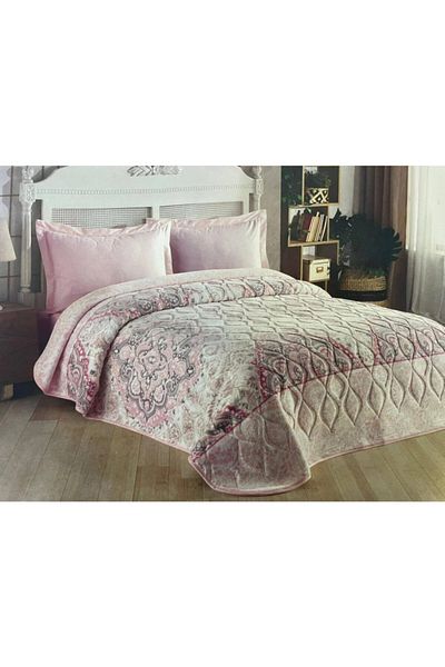Kristal Emboss Blanket Eliz Pink Double