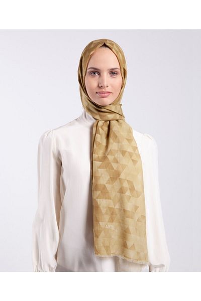 Artikel Dark Green Triangle Patterned Cotton Shawl, Neck Collar, Scarf
